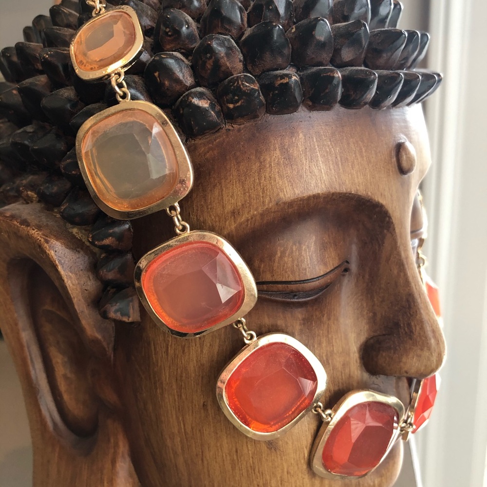Ombré orange and peach necklace